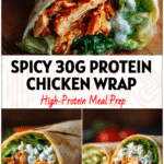 High Protein Buffalo Chicken Wraps for a Quick, Flavor-Packed Lunch 5 A High Protein Buffalo Chicken Wrap filled with Shredded Buffalo Chicken, fresh greens, and creamy Buffalo Ranch Chicken.