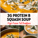 Bowl of creamy Butternut Squash Soup With Herbs made with cottage cheese, coconut milk, and fennel for a cozy autumn Squash Soup Recipe.