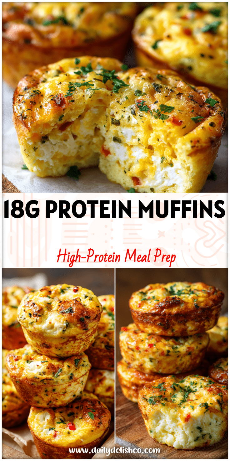 Golden baked cottage cheese egg muffins served in a tray, a Healthy Baked Eggs dish for High Protein Daily Meals and Keto Breakfast Make Ahead fans.