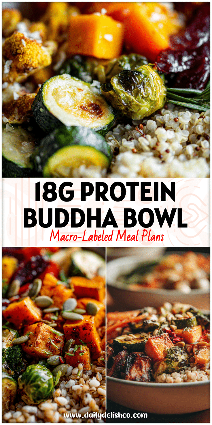 Colorful winter Buddha bowl filled with grains, roasted vegetables, and Mediterranean-inspired toppings for Healthy Bowls Recipes.