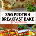 Healthy High-Protein Breakfast Casserole for Easy Macro-Friendly Mornings 5 Golden baked Healthy High Protein Breakfast Casserole with eggs, hash browns, and veggies for a tasty Macro Breakfast.