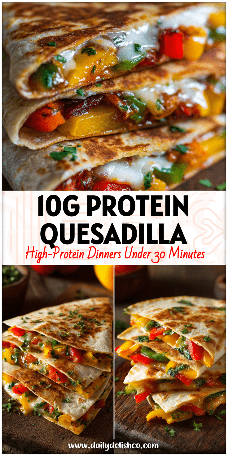 Colorful High-Protein Pepper Quesadilla with vegetables, ideal for Quesadillas Vegetarian and Vegan Quesadilla Recipes.