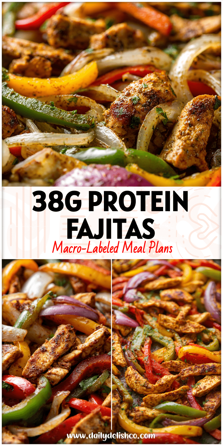 Colorful Sheet Pan Chicken Fajitas with peppers, onions, and Fajita Mix baked to perfection.