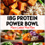 Colorful Thai Buddha Bowl filled with roasted sweet potatoes, fresh veggies, and grains for a healthy Buddy Bowl recipe.