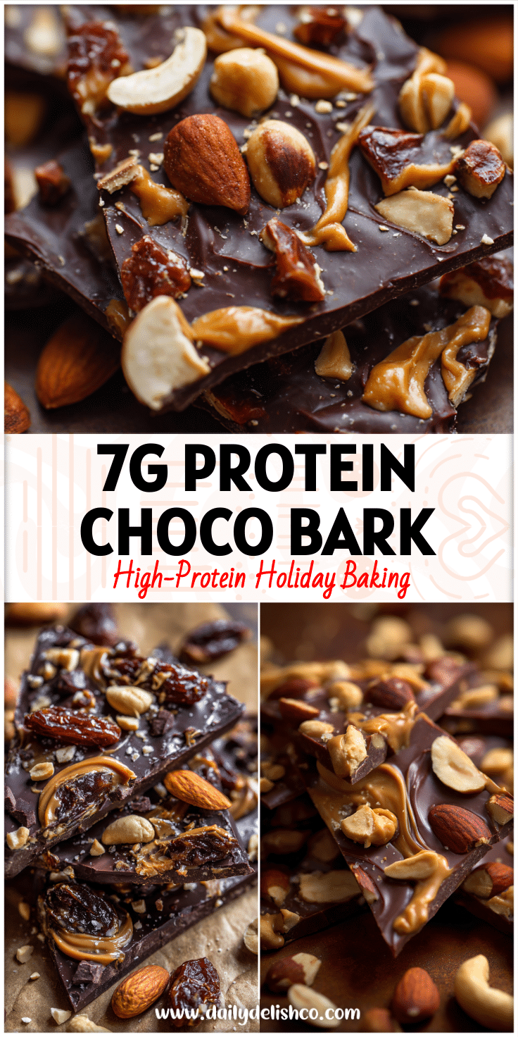 Close-up of Date Snickers Bark with chocolate coating, peanut butter swirl, chopped nuts, and dates for a Healthy Sweet Treat