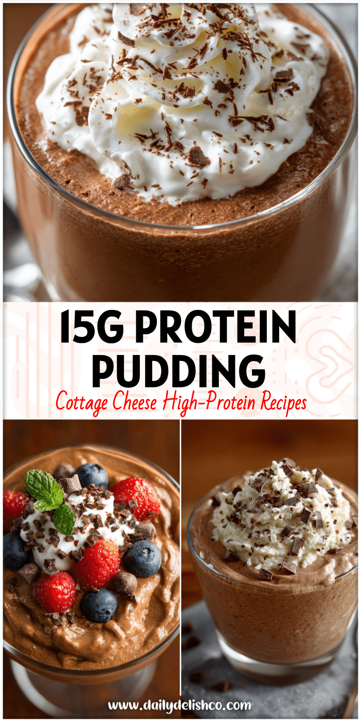 A glass bowl of Cottage Cheese Chocolate Protein Pudding made with whipped cottage cheese, perfect for Weight Watchers and Cottage Cheese Blender Recipes fans.
