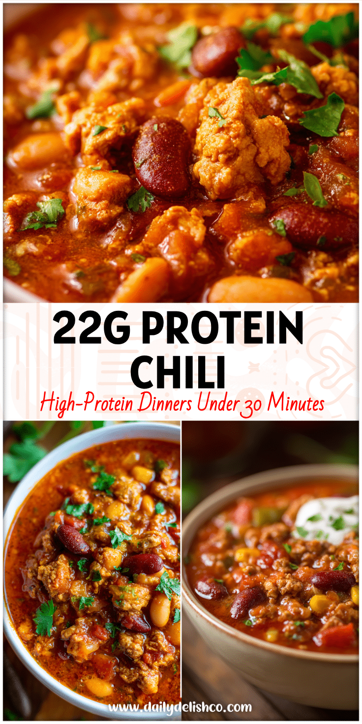 Bowl of hearty Pumpkin Turkey Chili Crockpot style with tender turkey, beans, and pumpkin in a rich chili sauce