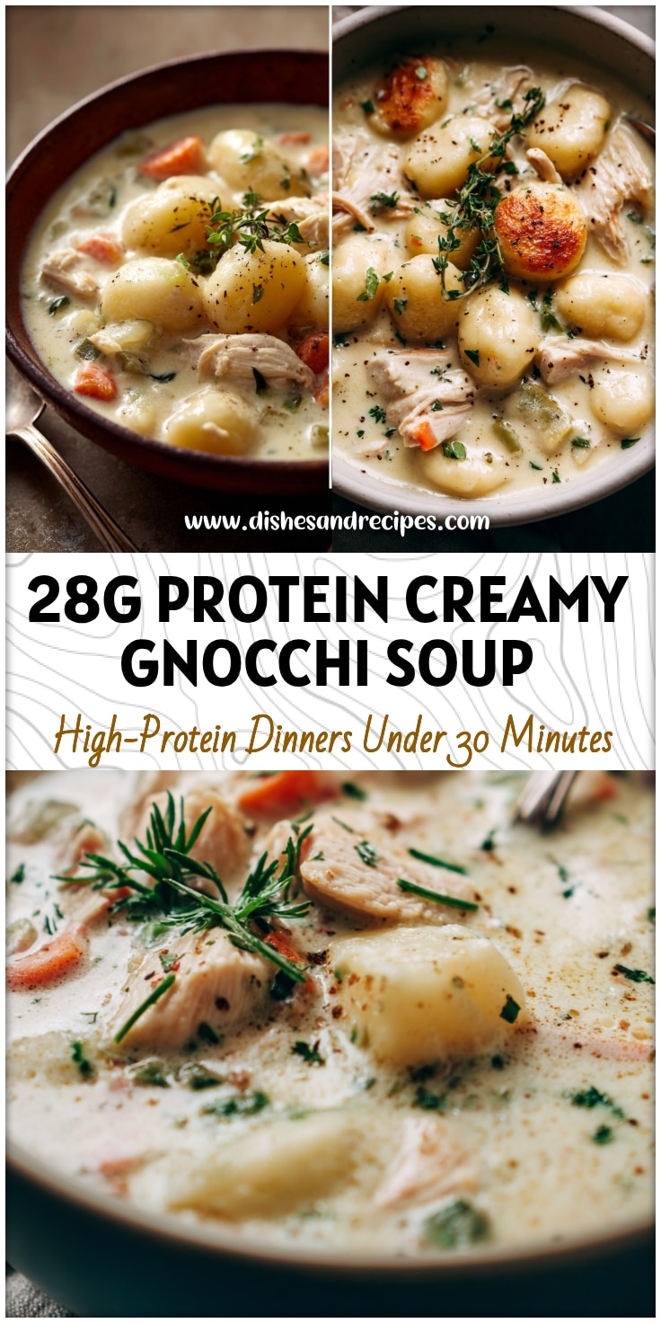 28g Protein Creamy Gnocchi Soup