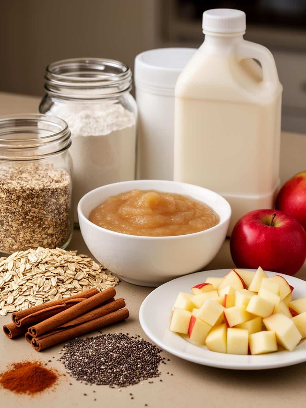 Apple Cinnamon Protein Overnight Oats - Easy Meal Prep Breakfast