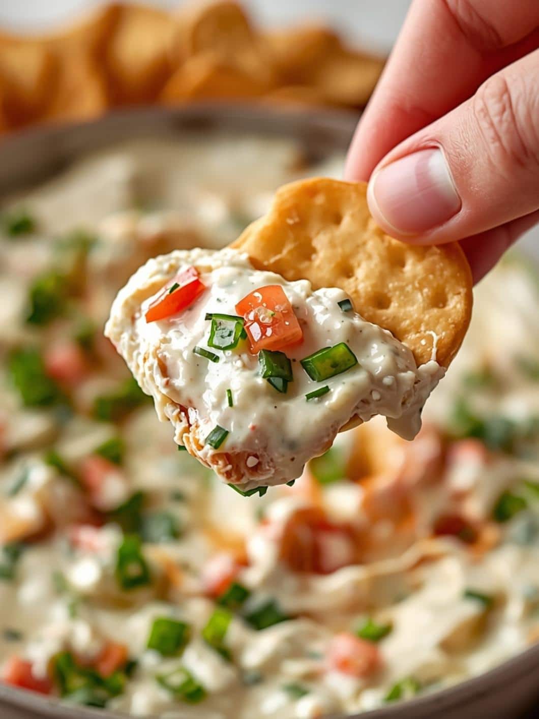 Creamy Cottage Cheese Ranch Veggie Dip