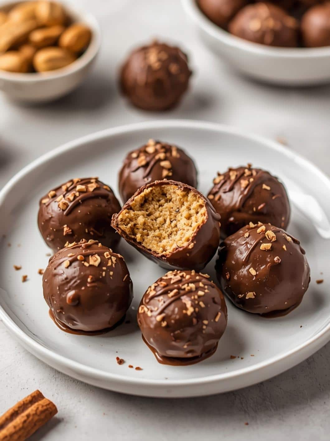 Easy Chocolate Peanut Butter Protein Balls - Fun Party Snack! 15 Easy Chocolate Peanut Butter Protein Balls - Fun Party Snack!