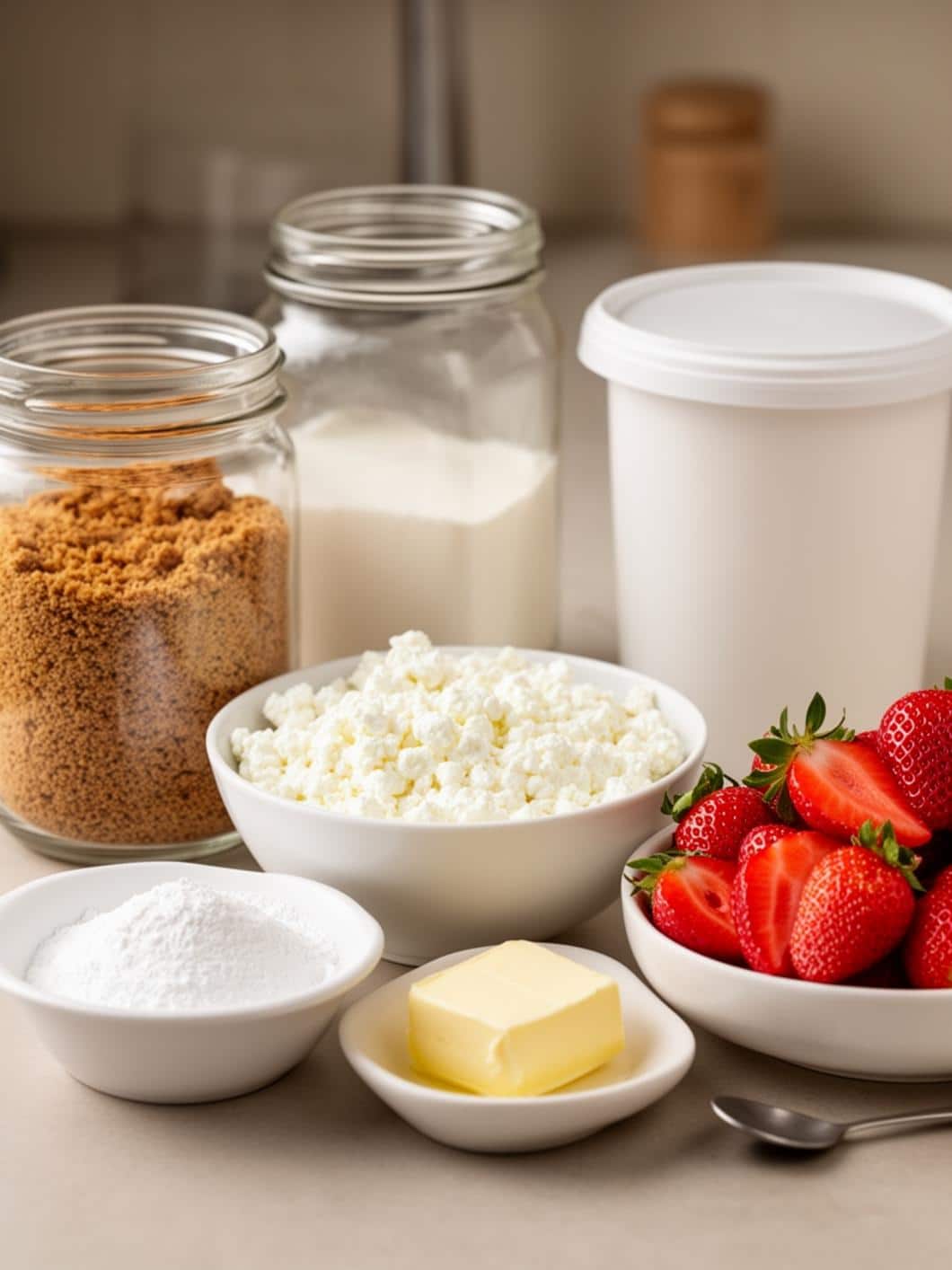 Easy No-Bake Cottage Cheese Strawberry Cheesecake Cups