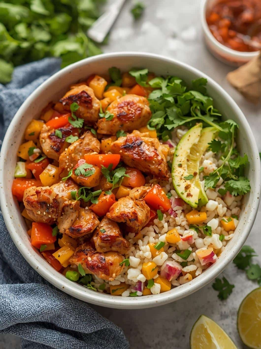 Healthy Mediterranean Chicken Bowls: Easy Greek Chicken & Rice for Lunch