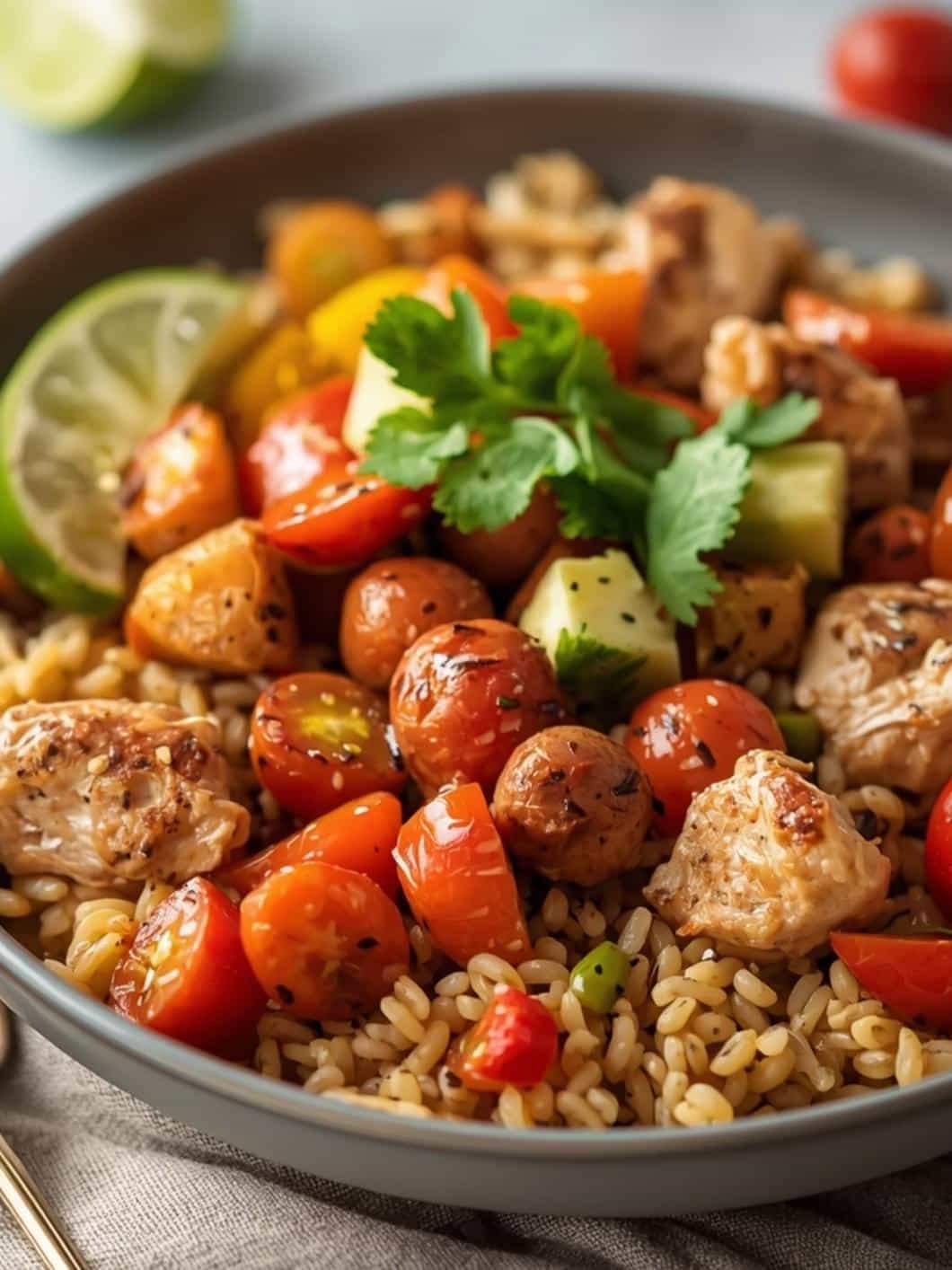 Healthy Mediterranean Chicken Bowls: Easy Greek Chicken & Rice for Lunch