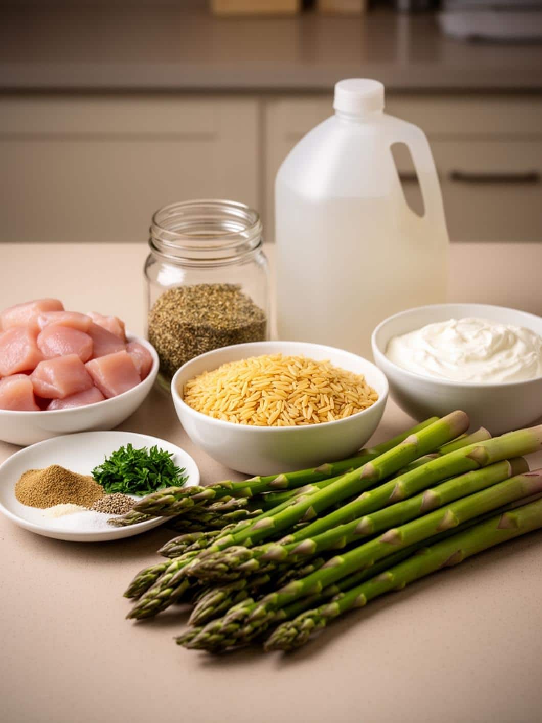 High-Protein Asparagus Chicken Skillet
