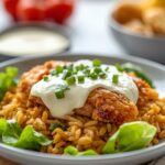 High-Protein Spring Chicken Caesar Salad with Crispy Rice 12 =