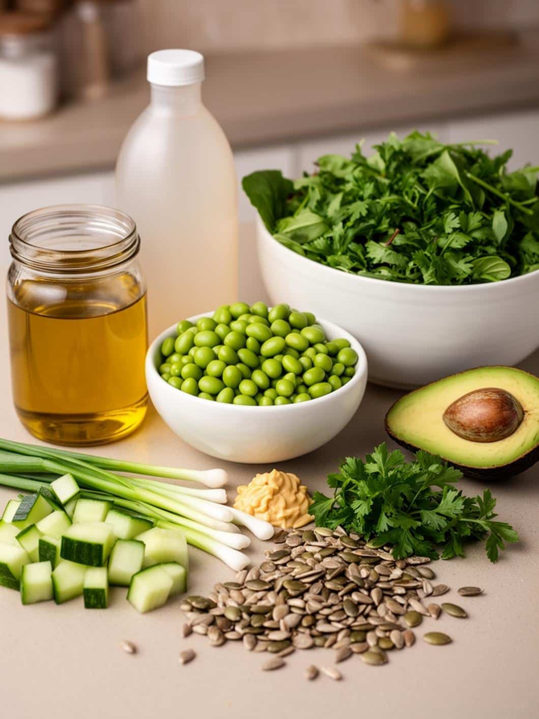 High-Protein Spring Cobb Salad with Green Vegetables
