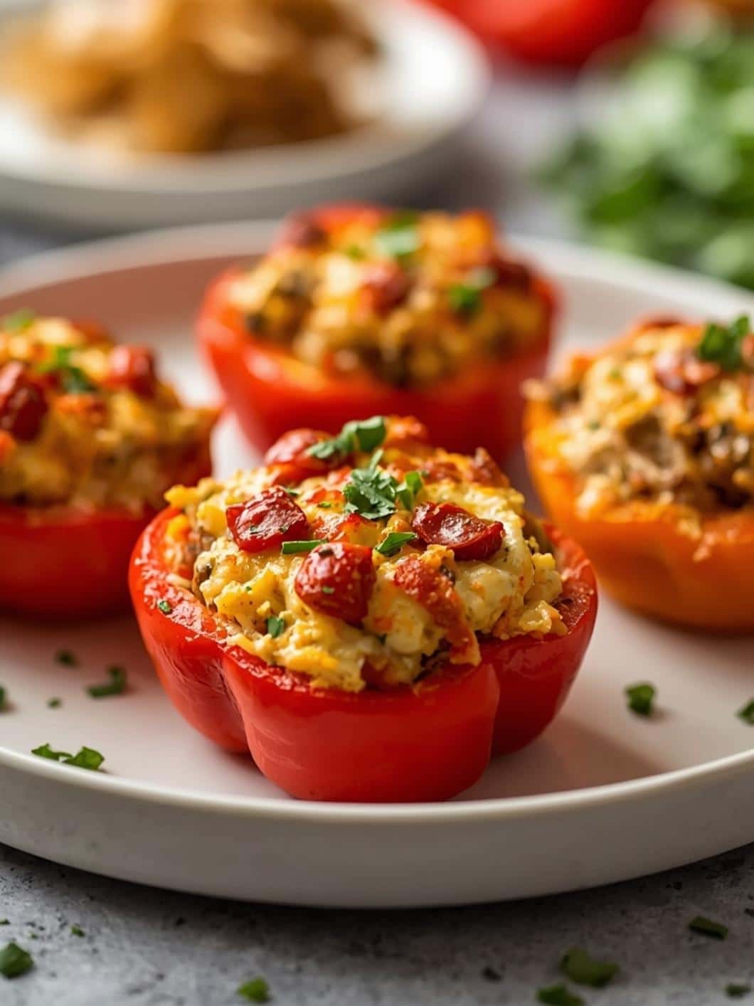 High-Protein Stuffed Mini Peppers for a Fun Party Appetizer