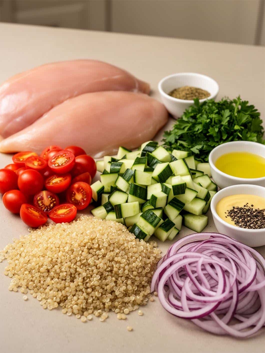 Macro-Friendly Spring Chicken Grain Bowls