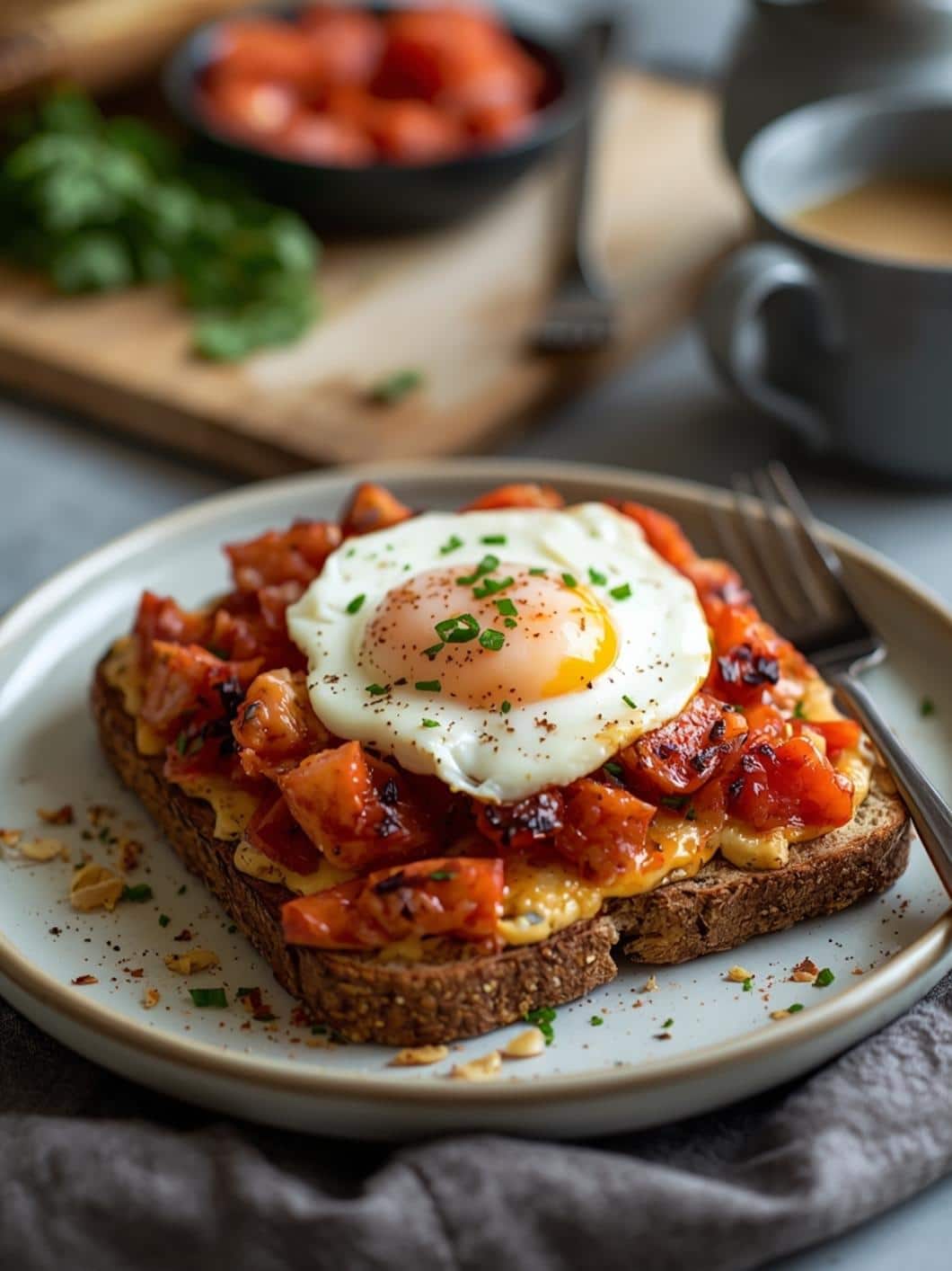 Savory Cottage Cheese Breakfast Toast
