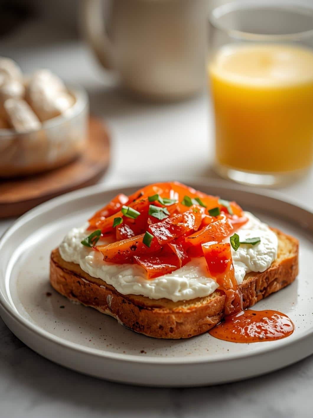 Savory Cottage Cheese Breakfast Toast