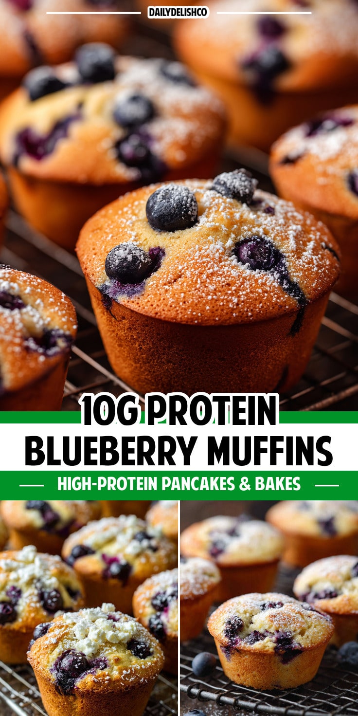 10g Protein Blueberry Muffins