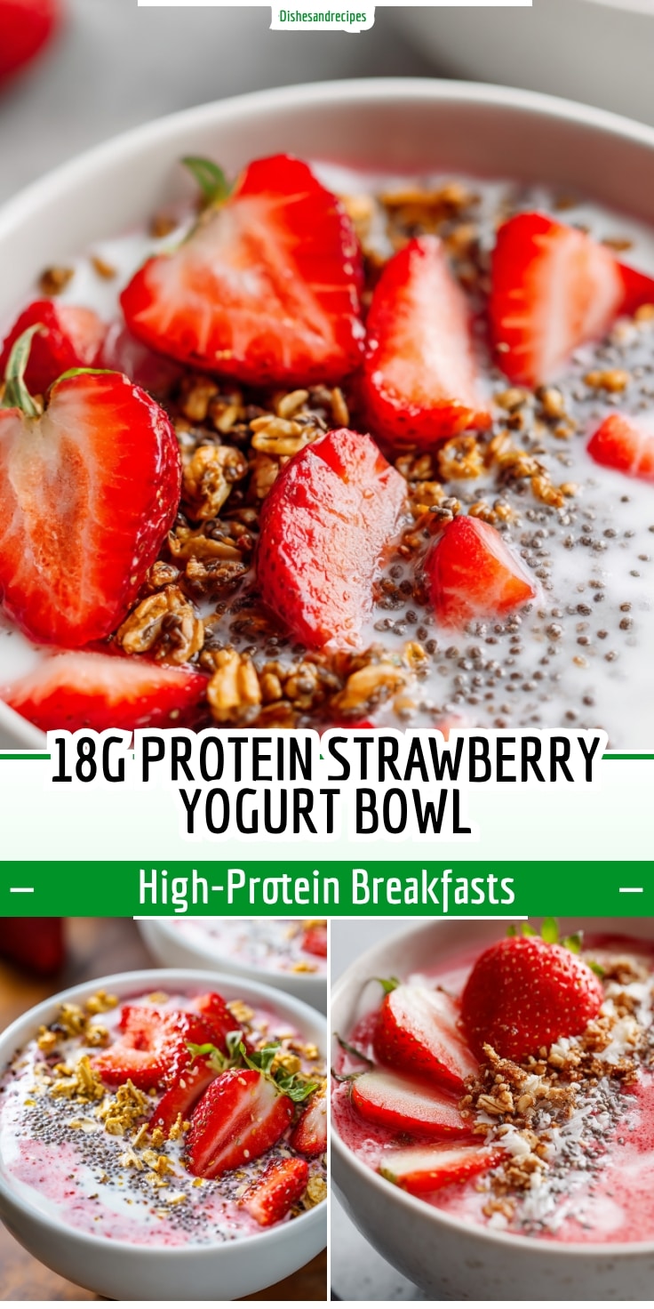 18g Protein Strawberry Yogurt Bowl