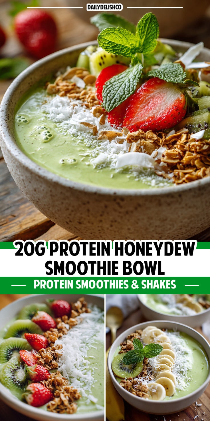 20g Protein Honeydew Smoothie Bowl