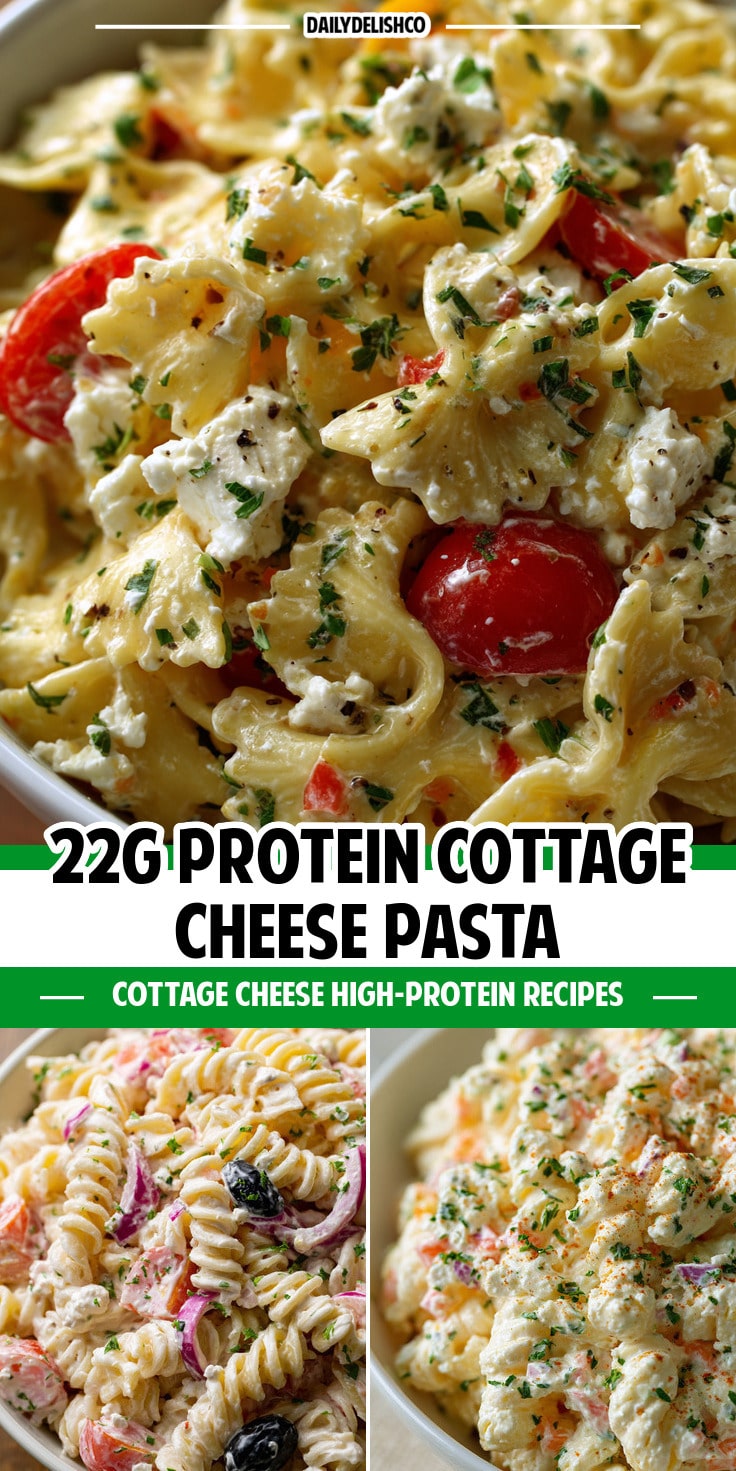 22g Protein Cottage Cheese Pasta
