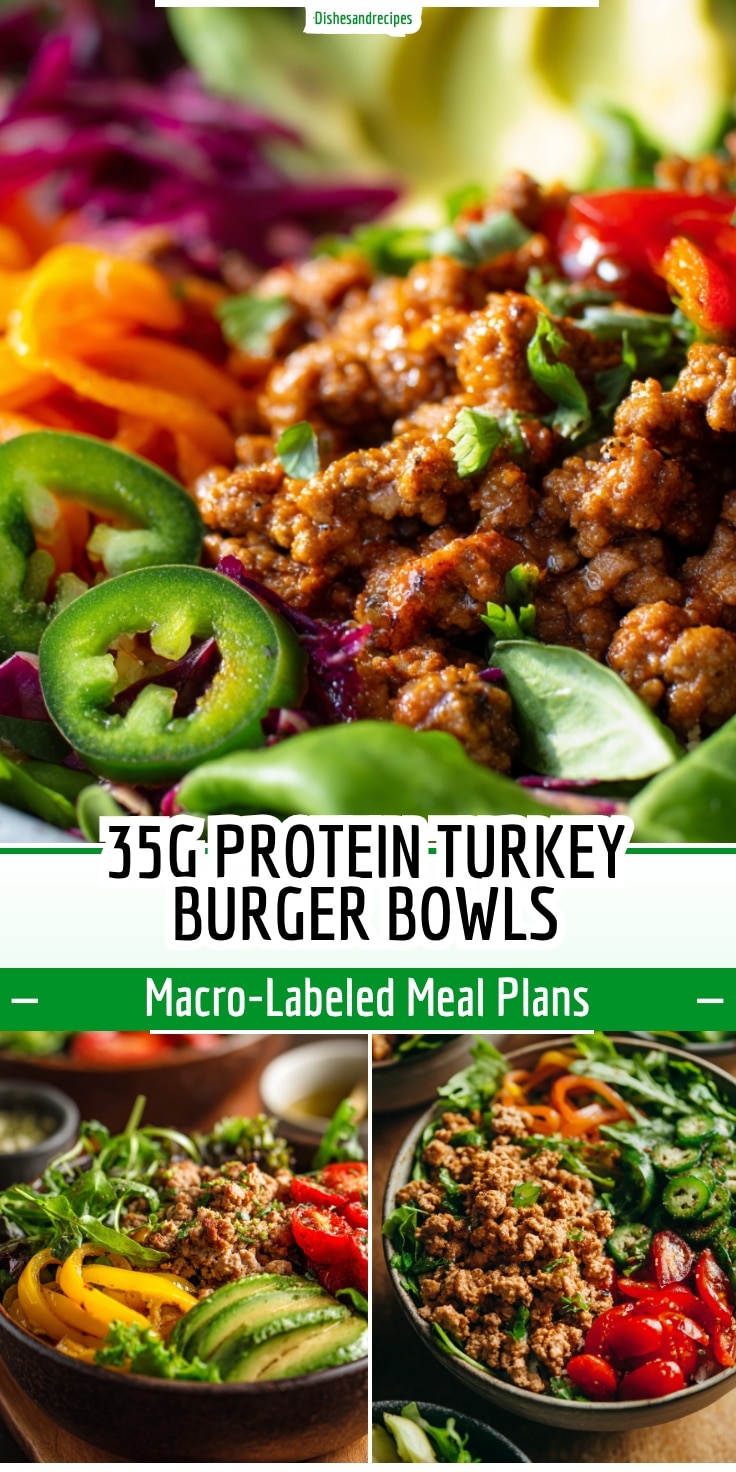 35g Protein Turkey Burger Bowls