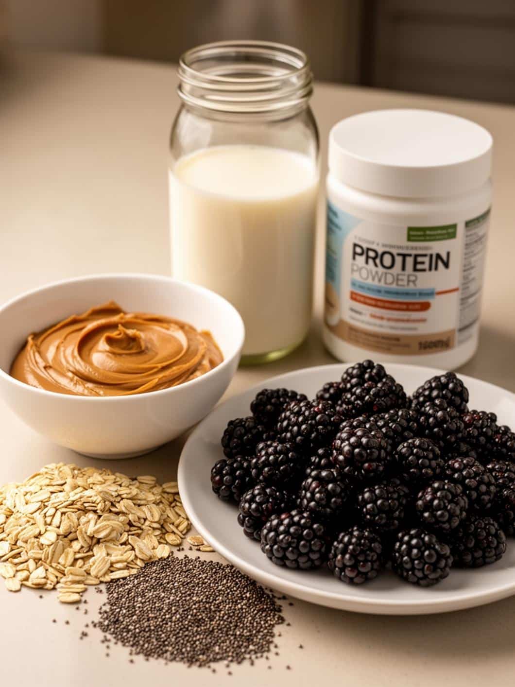 Blackberry Almond Butter Protein Overnight Oats for a Healthy Breakfast 13 Blackberry Almond Butter Protein Overnight Oats for a Healthy Breakfast