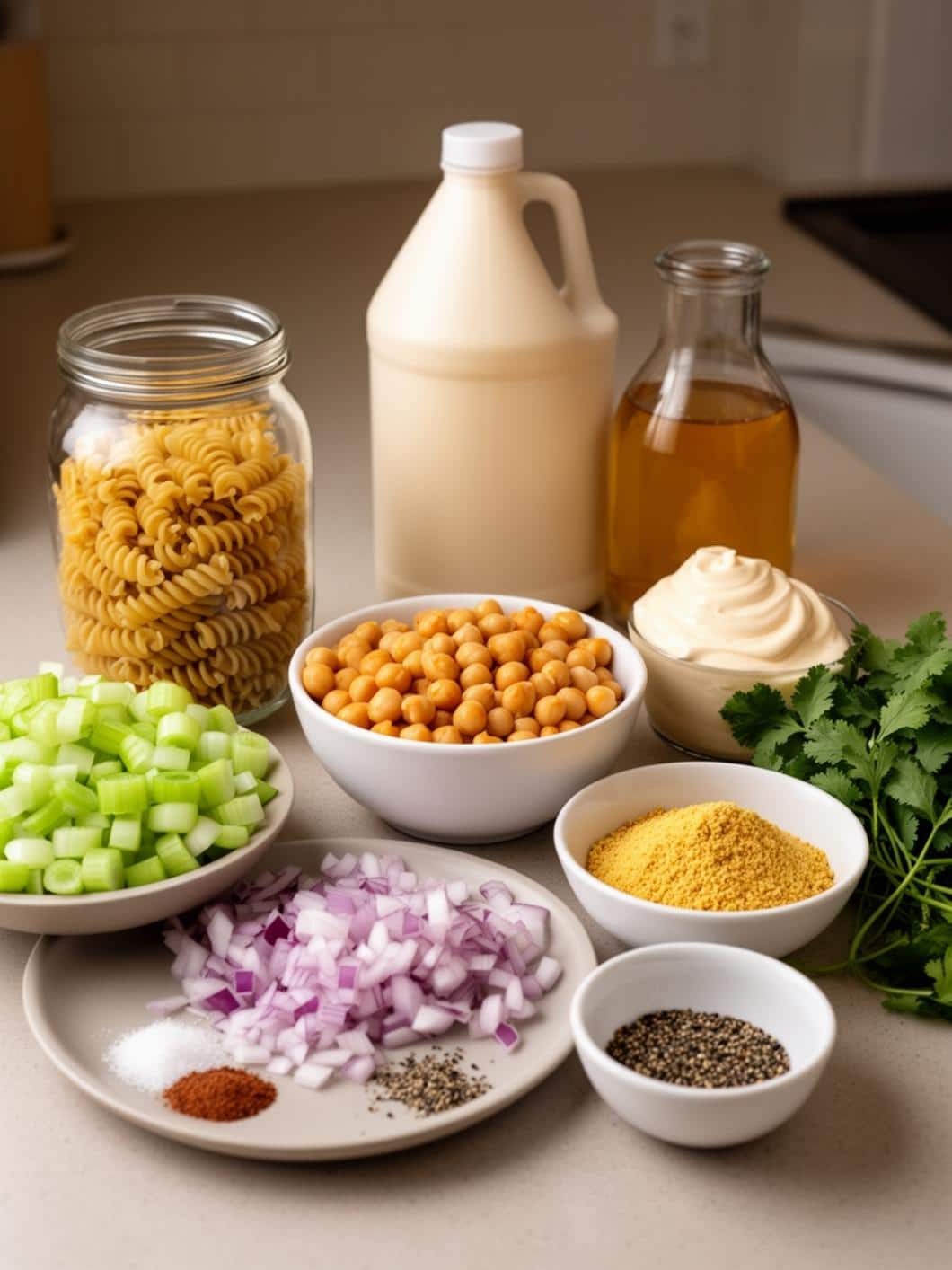 Buffalo Chickpea Pasta Salad: High-Protein Vegan Recipe for Summer