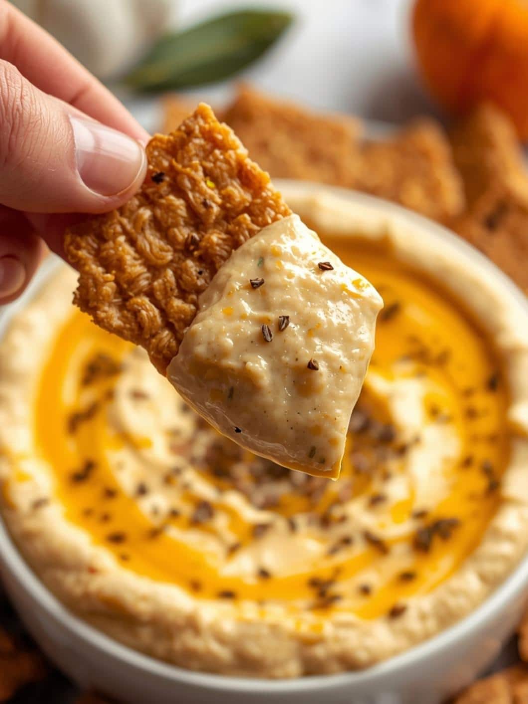 Cottage Cheese Pumpkin Sage Dip: Easy Fall Recipe