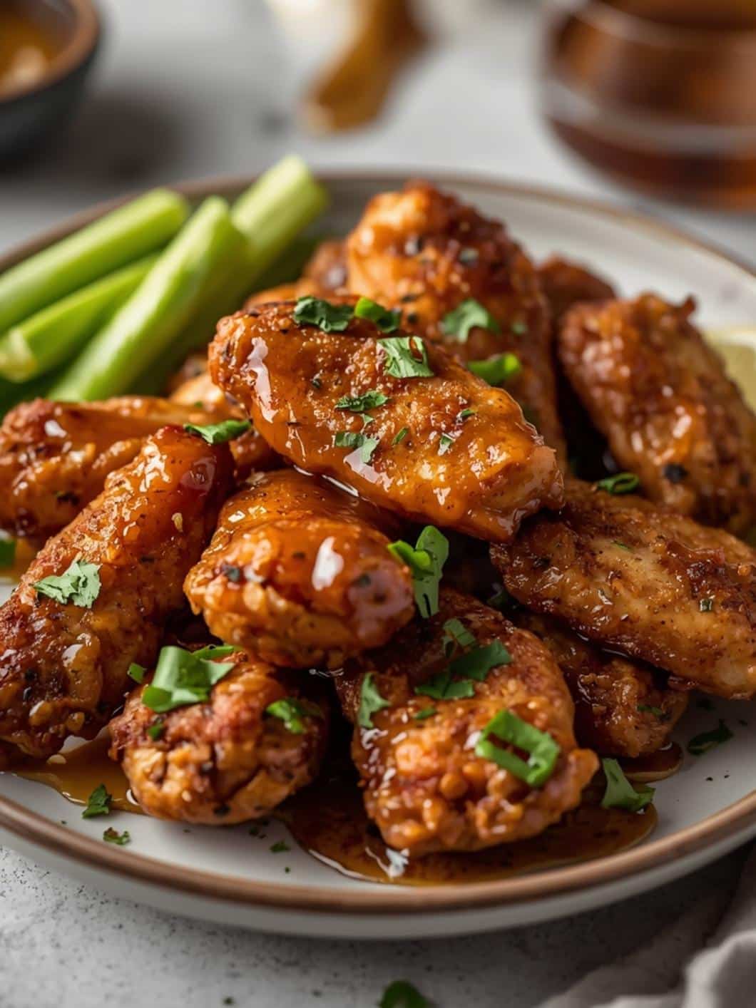 Crispy Air Fryer Maple Garlic Chicken Drumettes