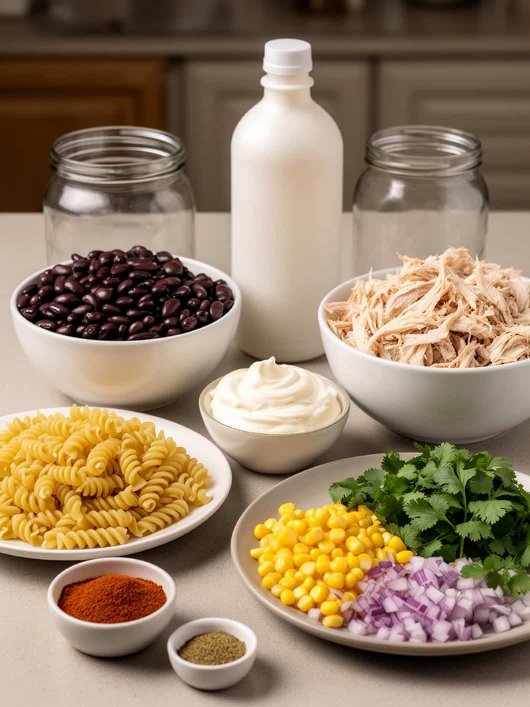 Easy Southwest Black Bean & Chicken Pasta Salad for a Healthy Lunch