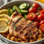 High-Protein Lemon Thyme Chicken Bowls - Easy Healthy Dinner Mediterranean 12 =