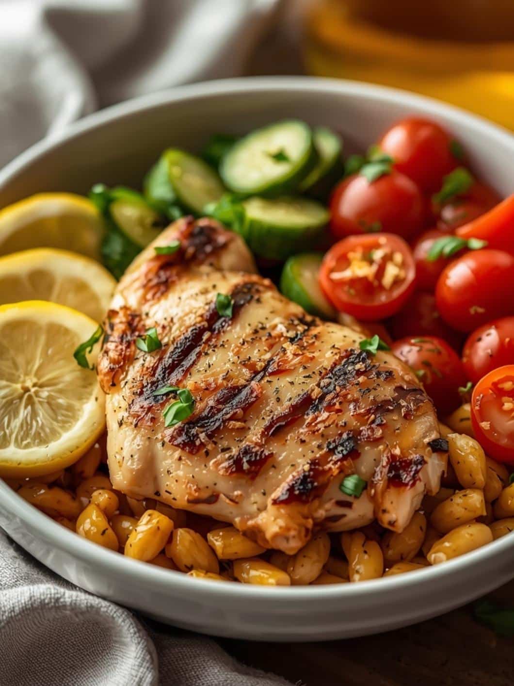 High-Protein Lemon Thyme Chicken Bowls - Easy Healthy Dinner Mediterranean 11 High-Protein Lemon Thyme Chicken Bowls - Easy Healthy Dinner Mediterranean