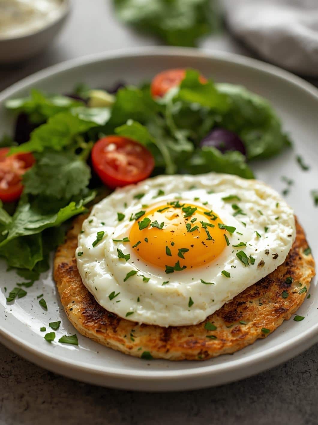 High-Protein Summer Herb Egg Flatbread with Cottage Cheese
