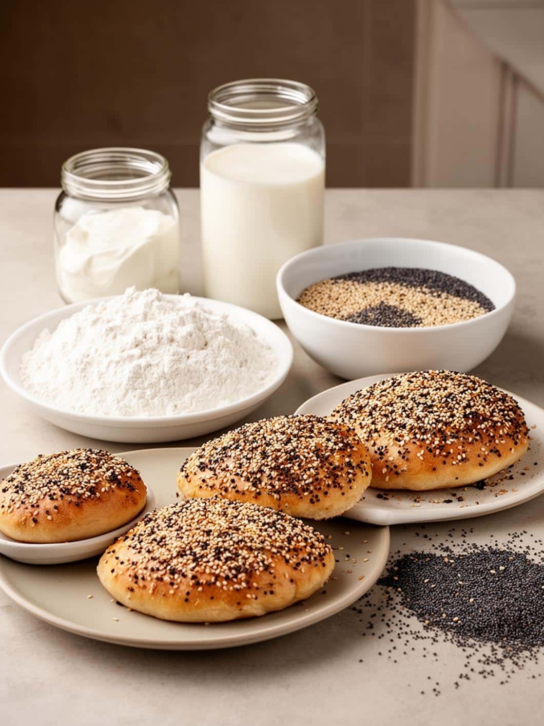 Homemade Protein Bagels with Greek Yogurt - Easy High Protein Breakfast Recipe