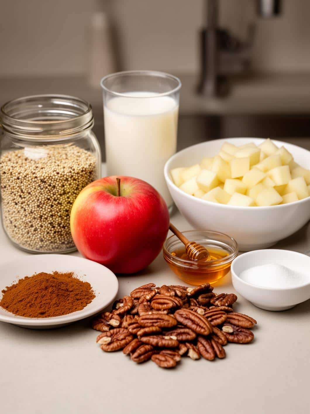 Protein Cinnamon Pecan Breakfast Quinoa