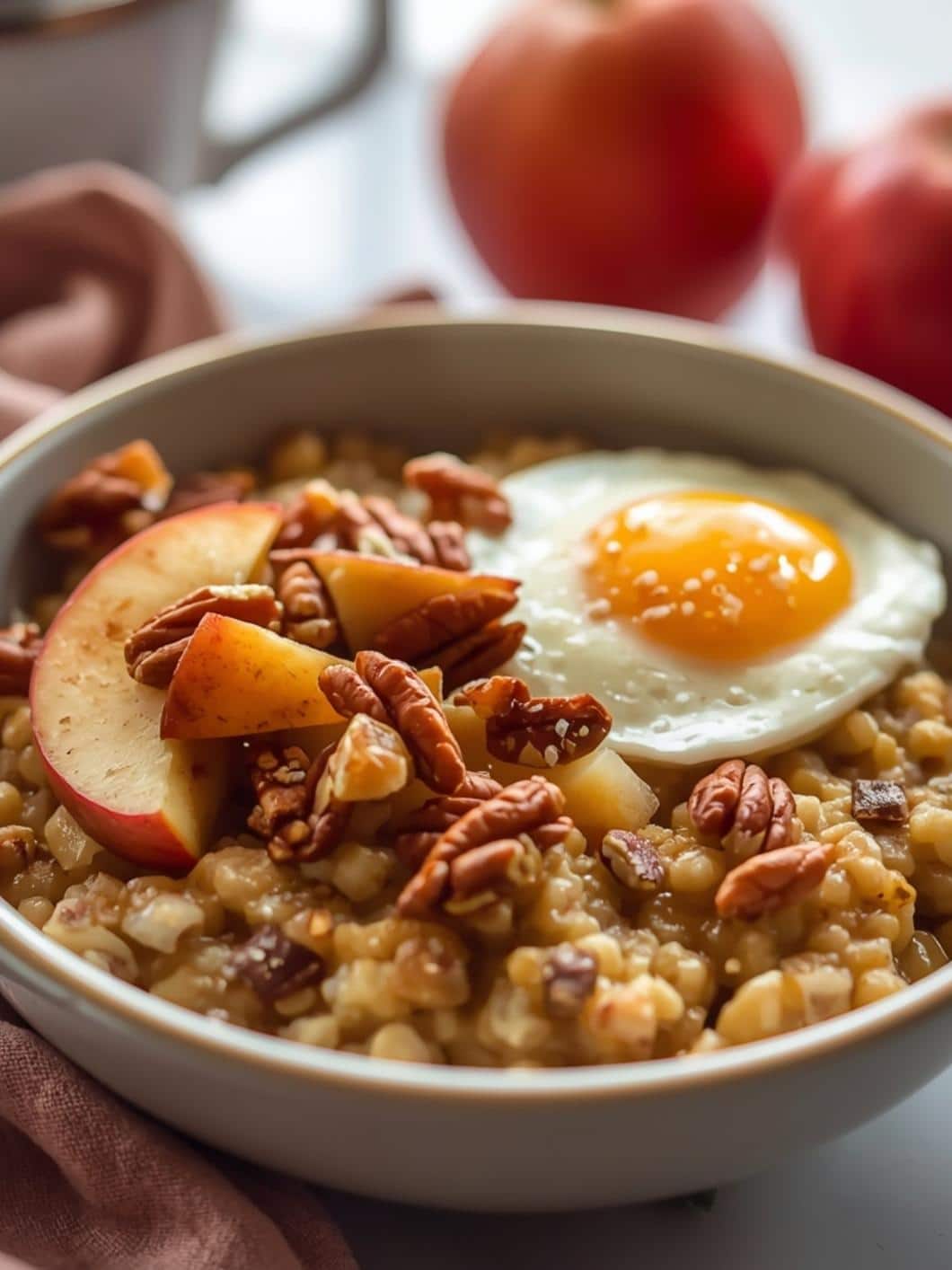 Protein Cinnamon Pecan Breakfast Quinoa