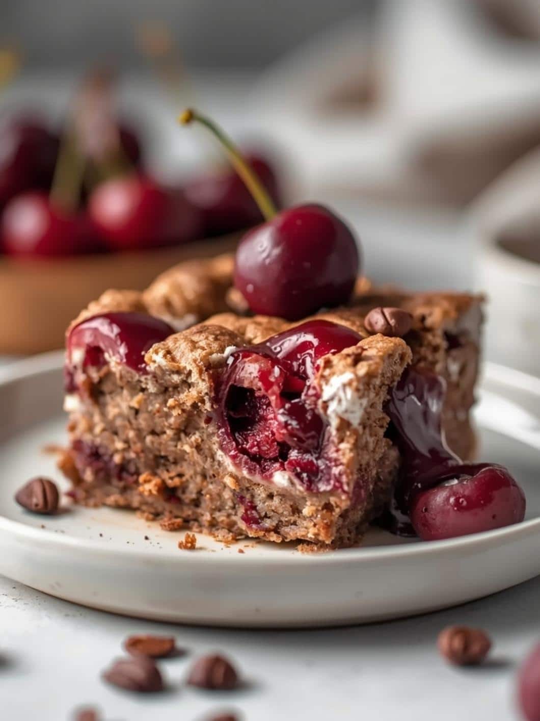 Protein Cocoa Cherry Yogurt Bake: Healthy & Delicious Sweet Snack Recipe