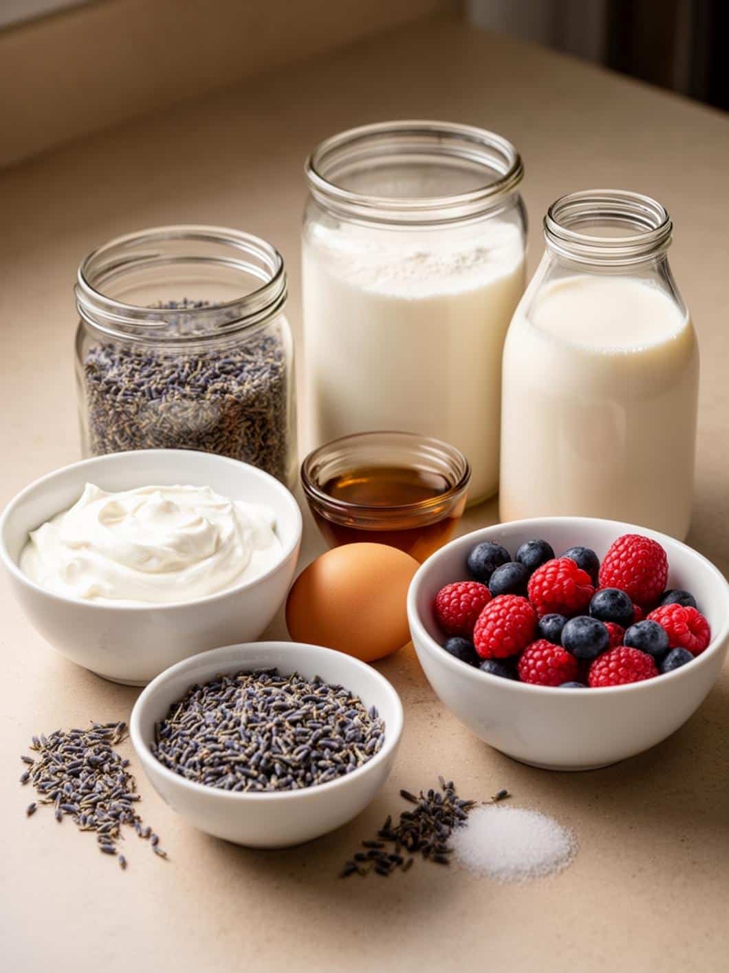 Protein Lavender Vanilla Yogurt Bake - Low Calorie Greek Yogurt Dessert