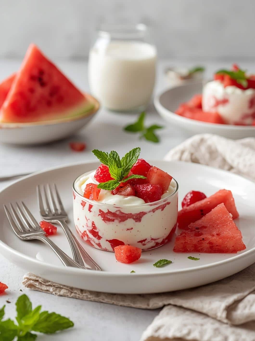 Protein Watermelon Mint Yogurt Cups 15 Protein Watermelon Mint Yogurt Cups