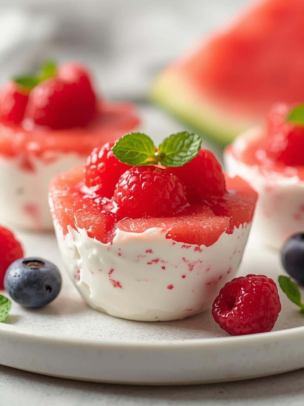 Protein Watermelon Mint Yogurt Cups 11 Protein Watermelon Mint Yogurt Cups