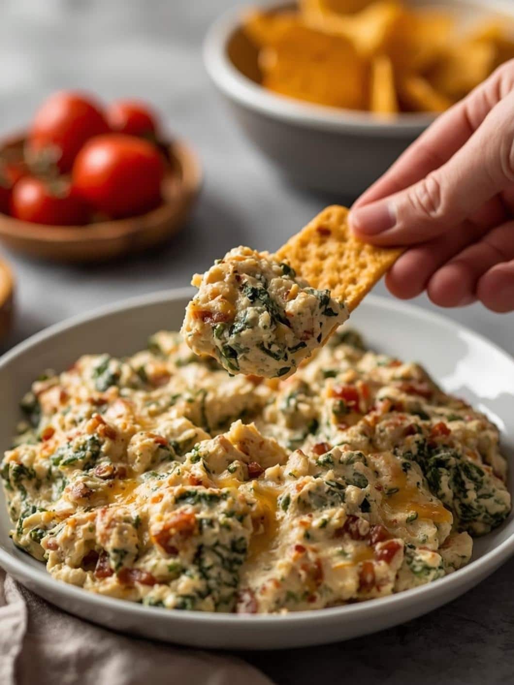 Savory Cottage Cheese Spinach Dip Recipe