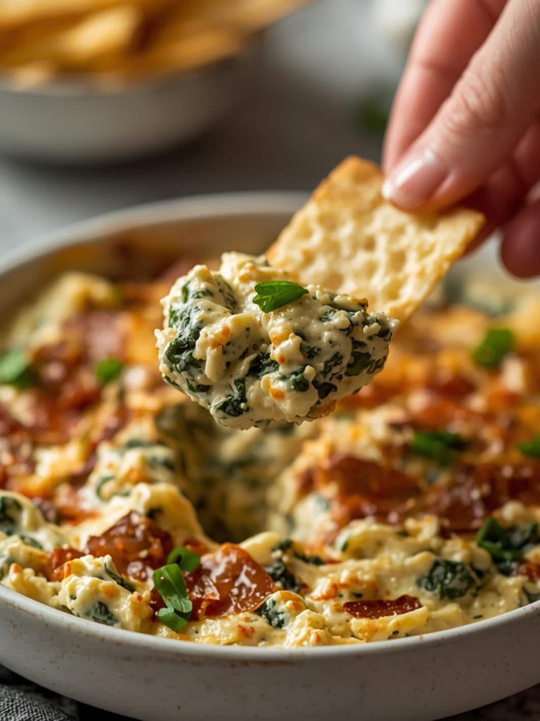 Savory Cottage Cheese Spinach Dip Recipe