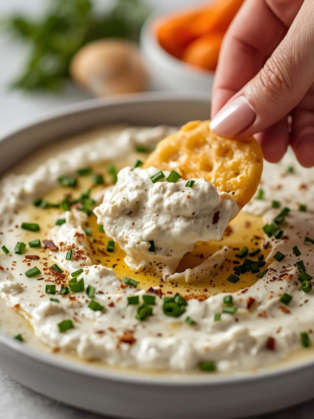 Savory Herb Cottage Cheese Dip - Easy & Healthy Vegetable Dip