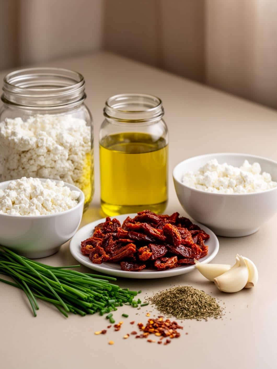 Savory Sun-Dried Tomato Cottage Cheese Dip