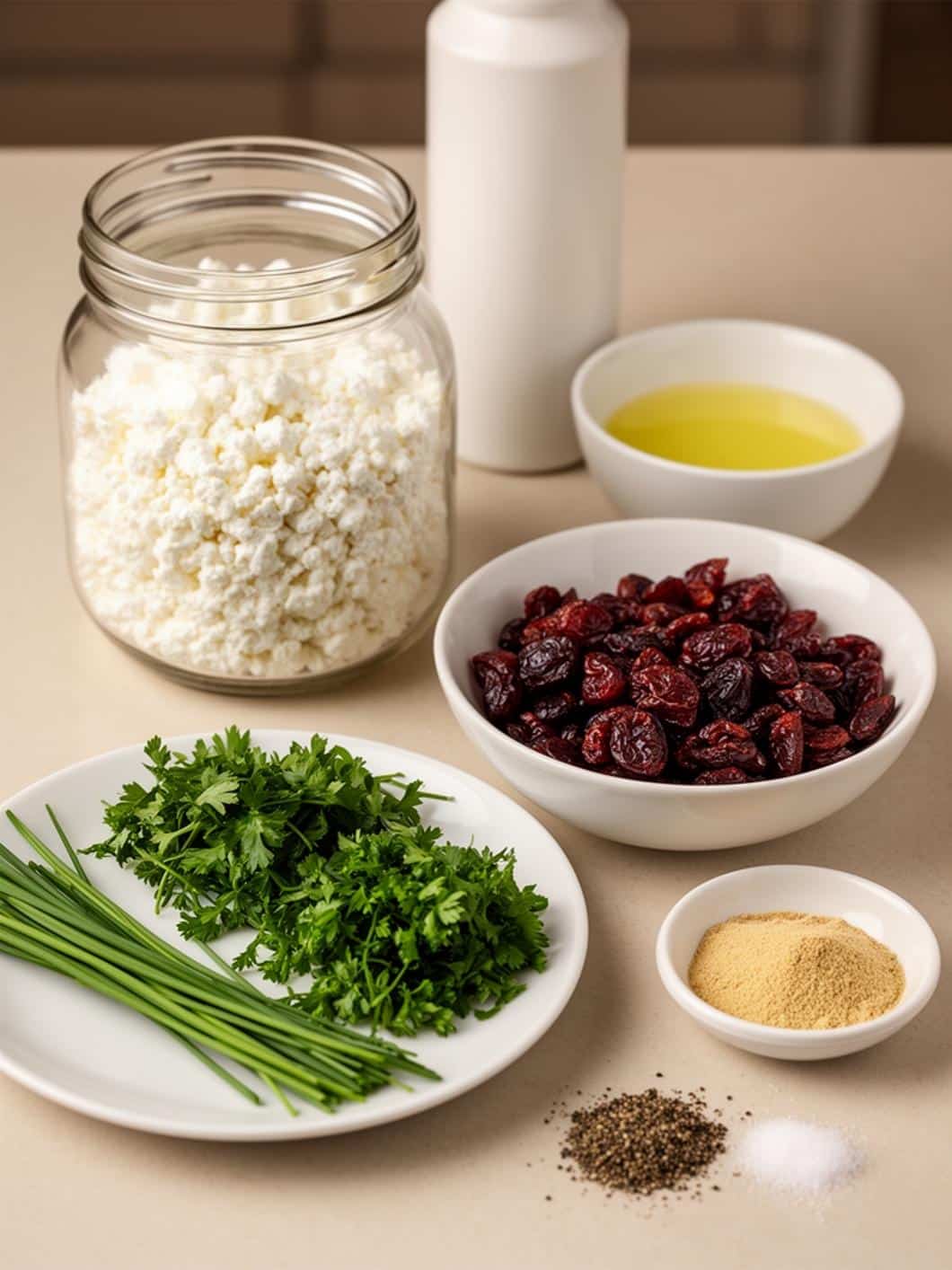 Savory Whipped Cottage Cheese Cranberry Spread